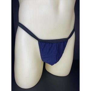 VINTAGE MEN'S NAVY BLUE PREVAIL SPORT THONG BIKINI MEDIUM